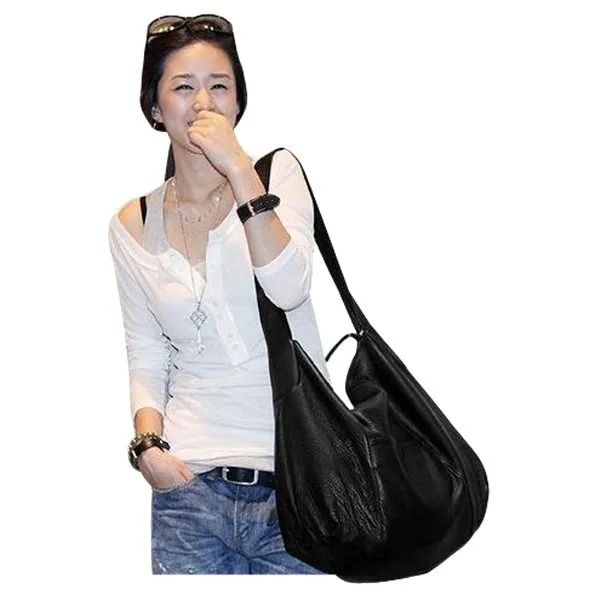 

2018 new style fashionable soft leather leisure simple large capacity shoulder side large bag lady bag M162