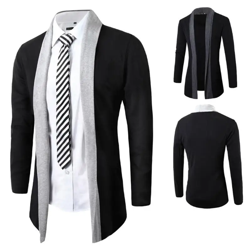 2018 Autumn Jacket Men Warm Thick Coat Wool Long Sleeve Slim Lapel Collar Tops fashion Men Jacket Casual Clothing Outwear 2018 Autumn Jacket Men Warm Thick Coat Wool Long Sleeve Slim Lapel Collar Tops fashion Men Jacket Casual Clothing Outwear