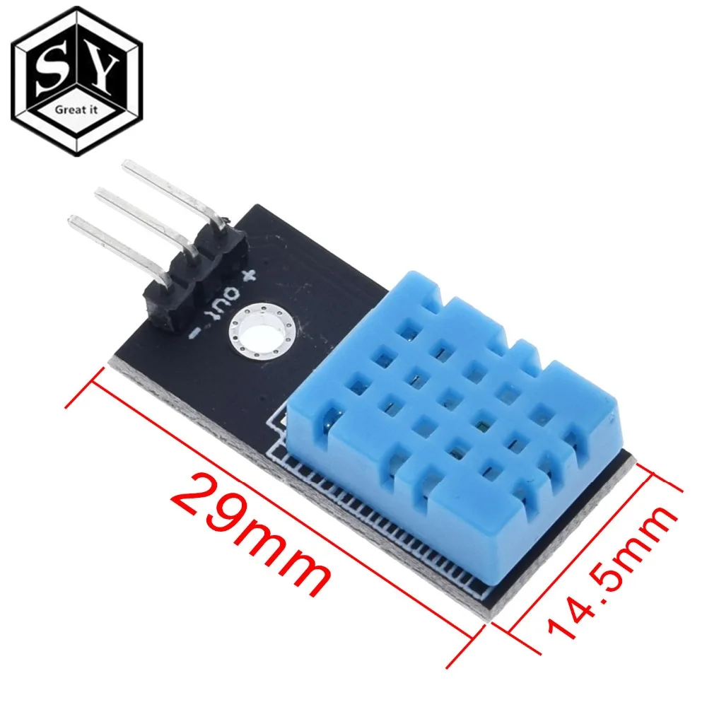 1 шт. Отличный DHT11 модуль датчика температуры и относительной влажности для Arduino
