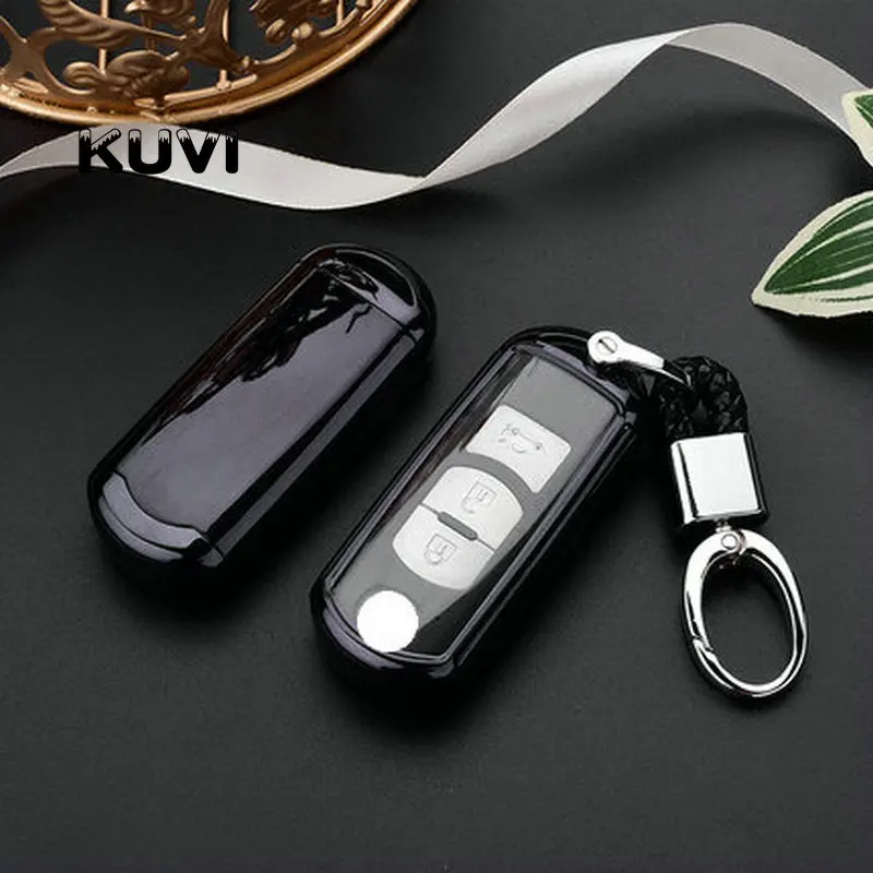 

TPU Car key cover case full protect For MAZDA 2 3 5 6 CX-3 CX-5 CX-7 CX-9 Speed Miata MX5 Shell Jacket Protector 2 3 4 Butto