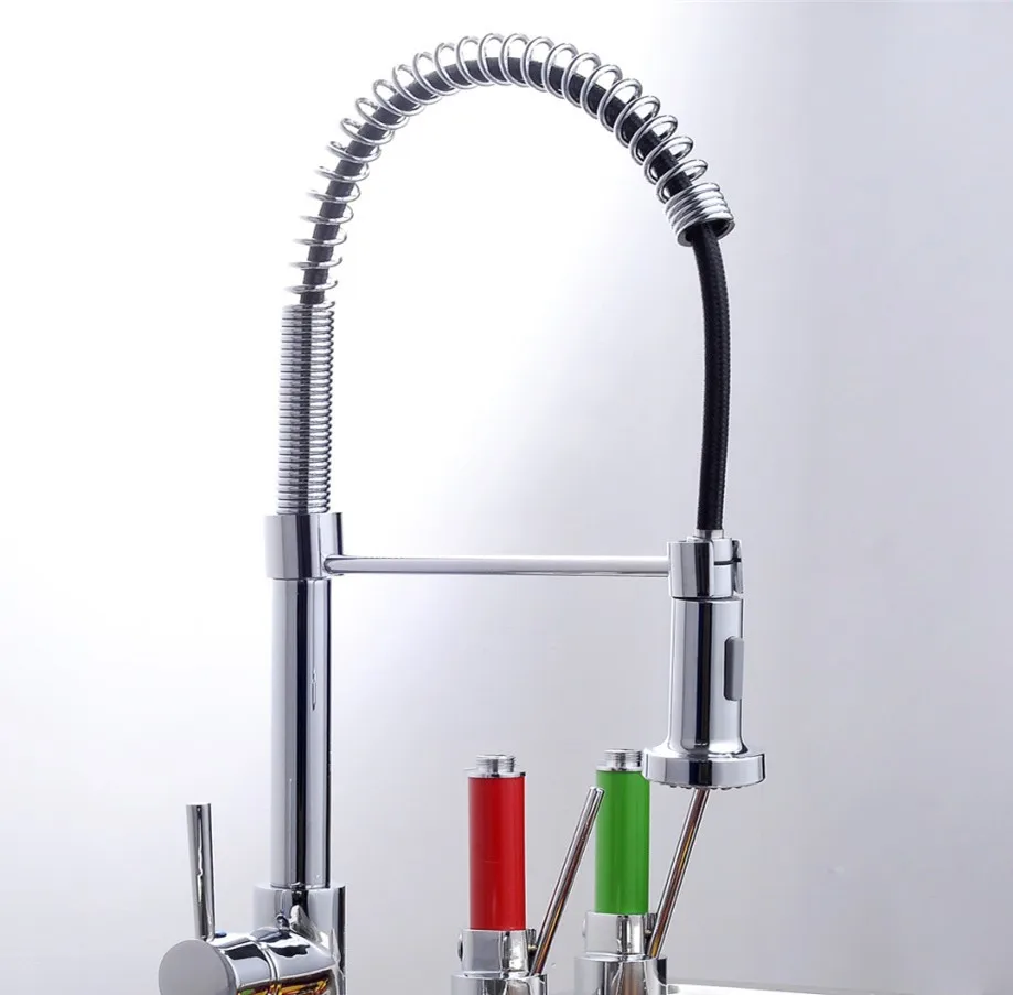 High quality spray kitchen mixer for LED kitchen sink mixer tap with