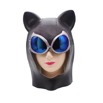 

Halloween Blue Eyeglasses Cat Latex Mask Sexy Horn Fox Mask Mask Batman Hooded Cat Face Mask Role Play Bar Party Supplies