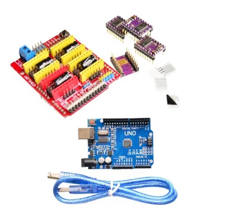 DRV8825KIT V3.0 гравер CNC щит+ плата+ A4988 шаговый двигатель драйверы DRV8825 драйвер Плата расширения для UNO R3 для Arduino - Цвет: DRV8825KIT