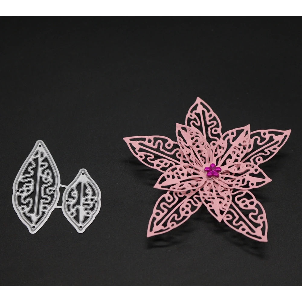 

4x5cm 2 Pcs Flower Frames Set Metal Cutting Dies 3D DIY Scrapbooking Carbon Sharp Craft Die Photo Invitation Card Decor