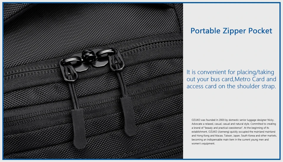 OZUKO, мужской многофункциональный рюкзак, 15,6 дюймов, рюкзаки для ноутбука, модный школьный рюкзак для подростка, водонепроницаемый мужской рюкзак, дорожные сумки