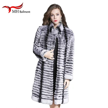 

Womens Winter And Autumn Large Size Black rex rabbit Fur Coats Long Section Turn Standing collar Fur Overcoats Clothes