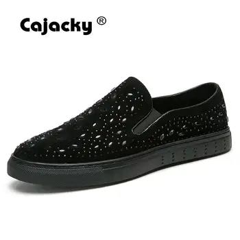 

cajacky men loafers european design men smoking shoes breathable men dress loafers elastic band slip on shoes hombre mocasines