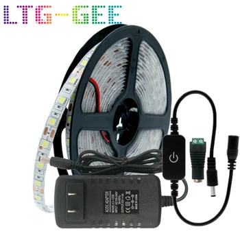 

LTG-GEE Touch Dimming LED Strip 5050 Waterproof 60LEDs/m White/Warm White + Touch Dimmer+12V Power Supply Bedroom Night Light.