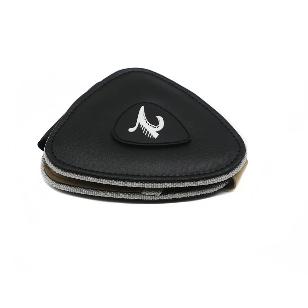 Alta calidad guitarra Guitarra elegir bolso de cuero negro guitarra elegir casos marrón primer contiene 20 elige envío gratuito