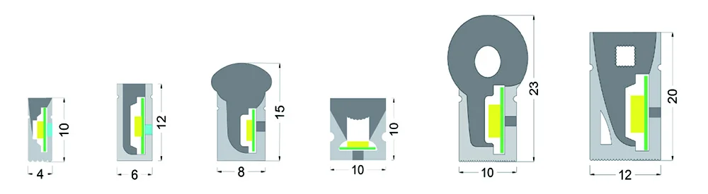 cross-sectional drawings
