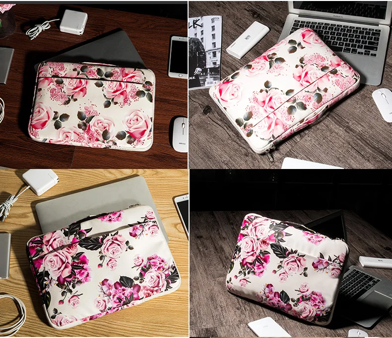 Цветочная Портативная сумка чехол для Macbook Air Pro retina 13 13,3 сумка для ноутбука Dell hp lenovo 13 дюймов