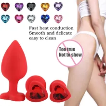 snowshine YLW 3Pcs Heart Shaped Base With Jewelry Birth Stone Butt-Anal-Play Rose Jewel Sex free shipping