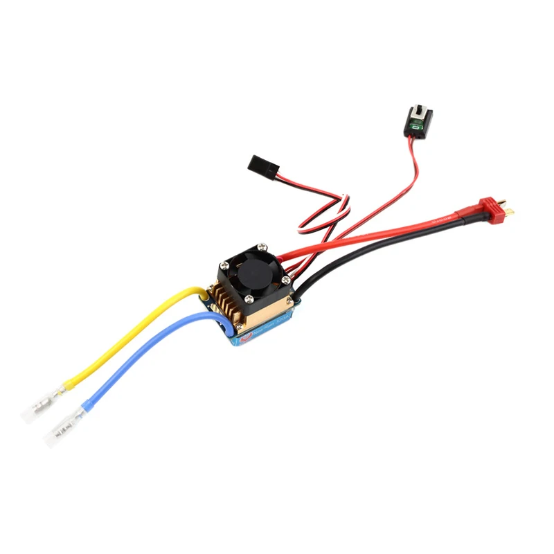 

Waterproof Brushed 320a Esc With Fan 5v 3a Bec T-plug Set For 1/10 Rc Car Esc
