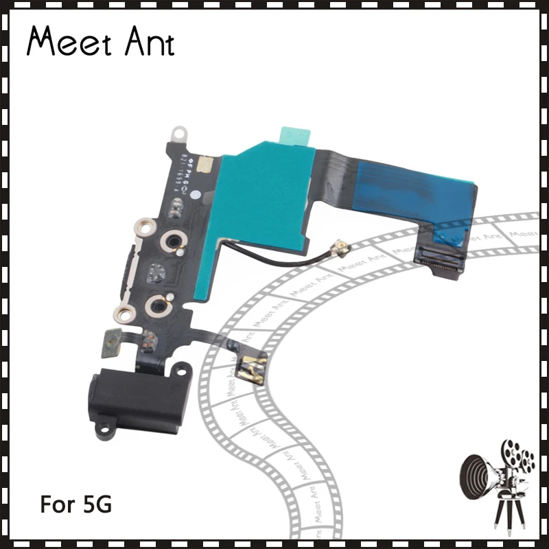 10Pcs lot High Quality For iphone 5 5G 5C 5S Charging Port Dock Mic Headphone Flex Cable Repair Parts