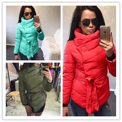 Women’s Winter Jacket 2016 Cotton Down Coat Female Irregular Autumn Winter Warm Jackets Belt Parka Coats For Women Plus size 3XL