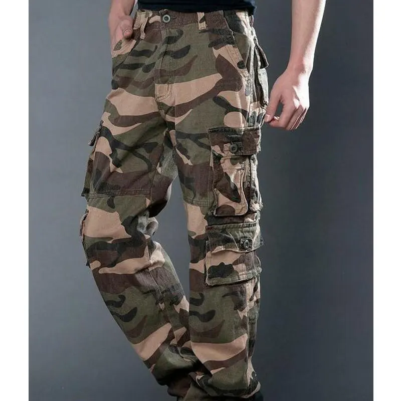 Мужские тактические брюки карго, мужские армейские военные штаны SWAT, хлопок, много карманов, эластичные мужские повседневные брюки
