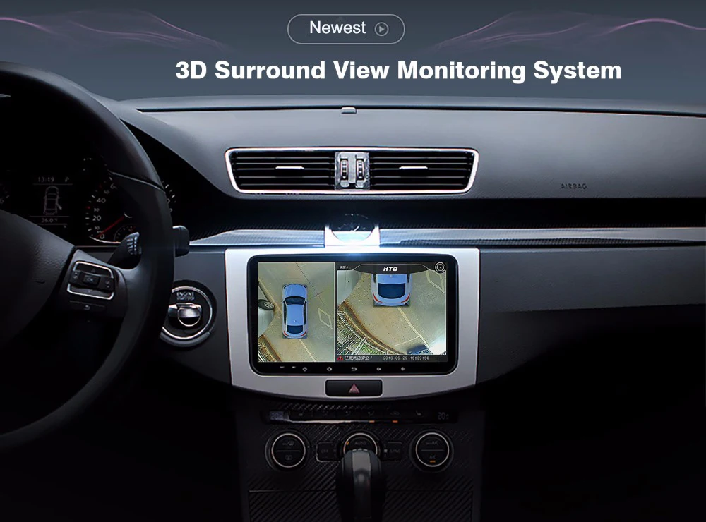 Система наблюдения за парковкой автомобиля SVM 3D HD система наблюдения за окружающим видом автомобиля 360 градусов Вождение Птицы глаз 4-CH DVR рекордер