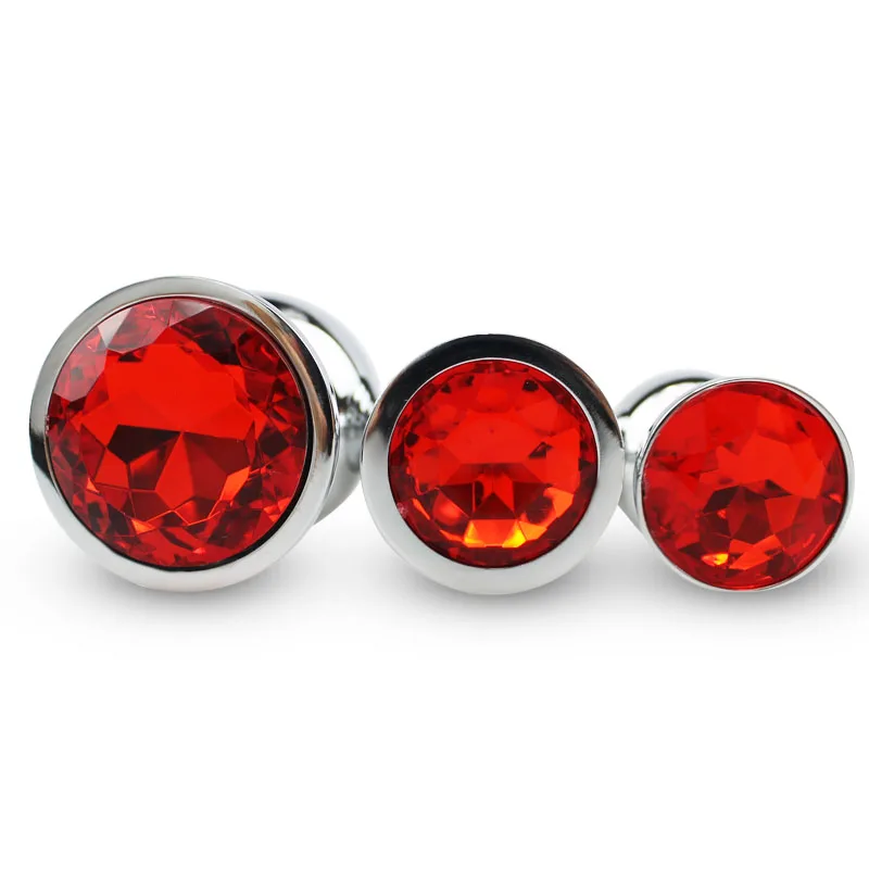 RunYu Sex Shop S ML Red Round Anal Plug Butt Beads Stimulator Sex Toys Product font