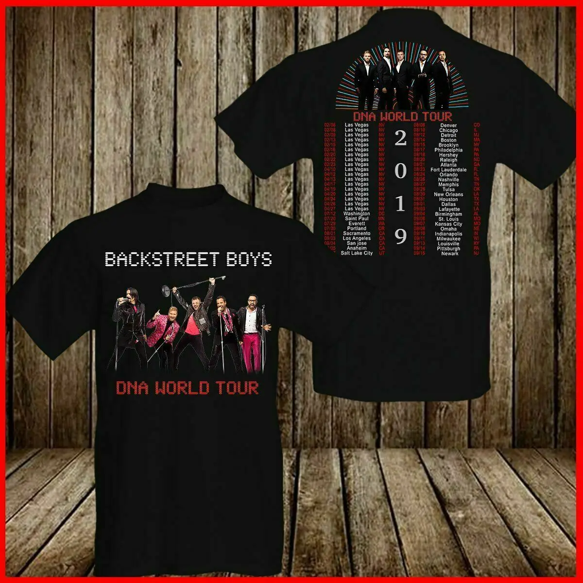 

Backstreet Boys DNA TShirt World Tour Concert Tour 2019 T-Shirt Cotton Men Tee Men Brand Printed 100% Cotton T Shirt Top Tee