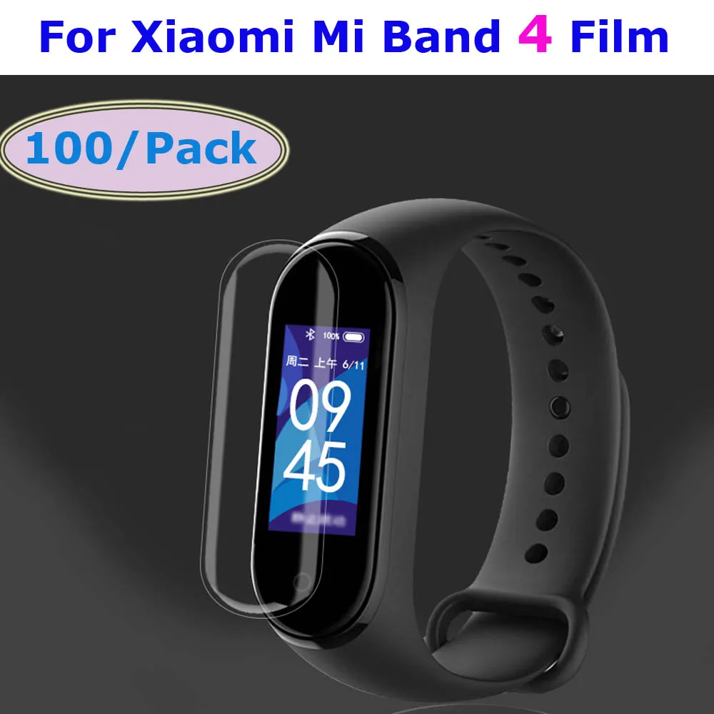 

Mi Band 4 Screen Protector Film For Xiaomi Nfc Mi Band 4 Bracelet Screen Film Miband 4 Protector Pantalla Miband4 Films 100 Pcs