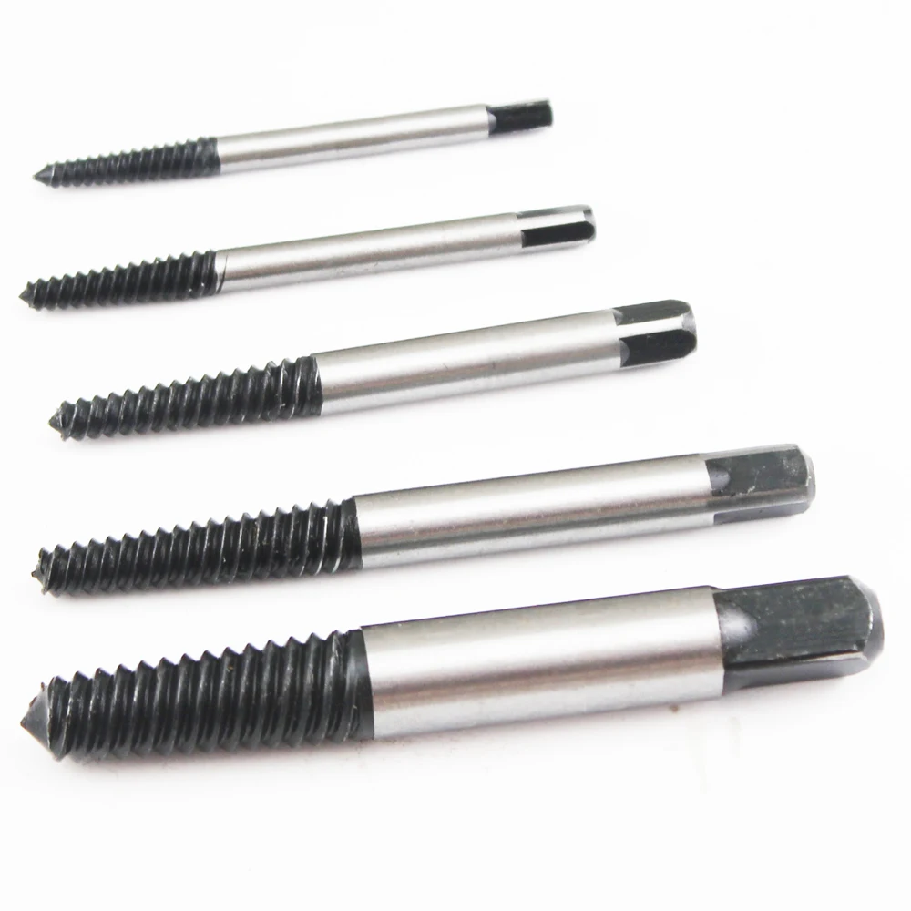 5 Piece Assorted Size Damaged Screw Remover Extractor Set for Sripped