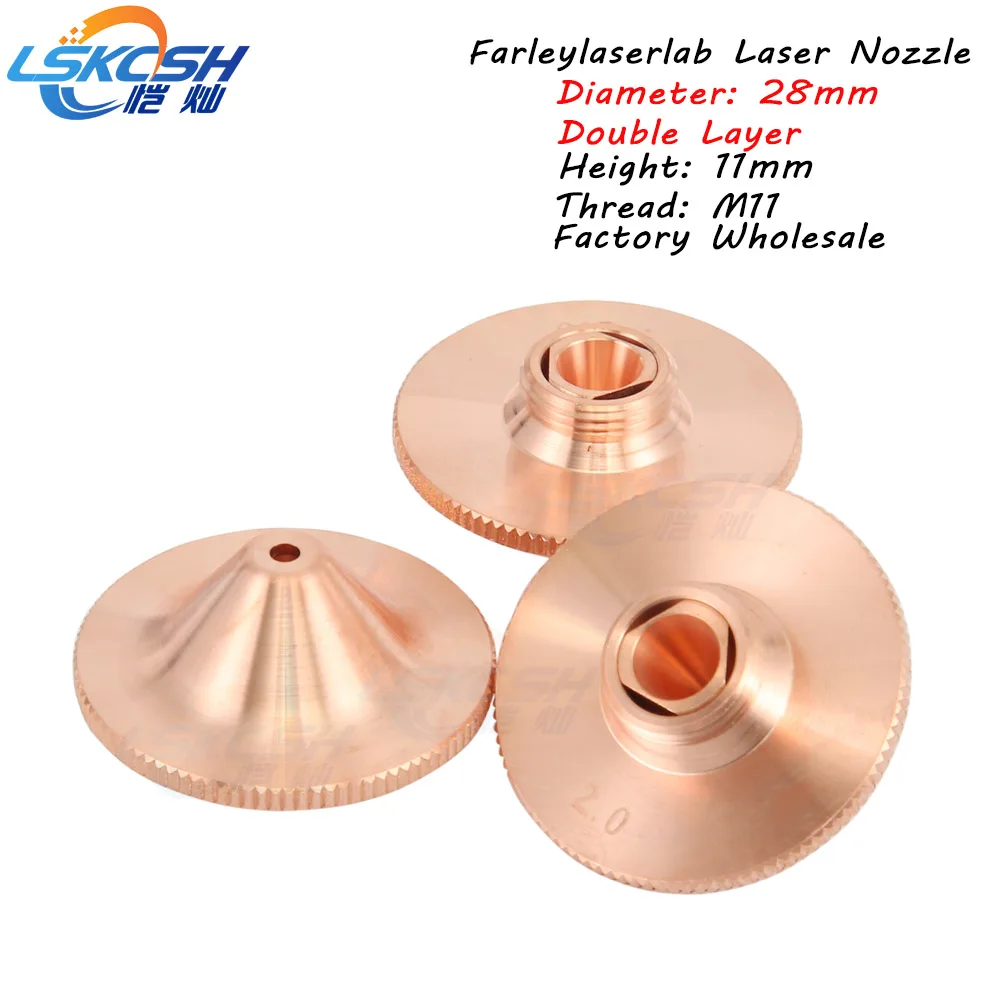 LSKCSH 10pcs/lot precitec single layer nozzle 1.0-3.0mm For Farleylaserlab/HGTECH Co2/Fiber laser nozzles consumables wholesale LSKCSH 10pcs/lot precitec single layer nozzle 1.0-3.0mm For Farleylaserlab/HGTECH Co2/Fiber laser nozzles consumables wholesale