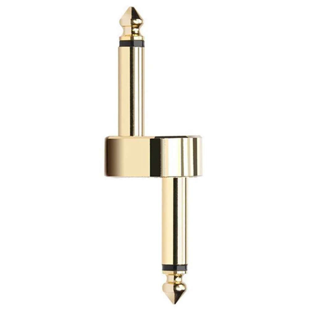 6.35mm Instrument Double Head Metal Effect Coupler Patch Plug Adapter Guitar Pedal Connector Straight Audio Music Accessories
