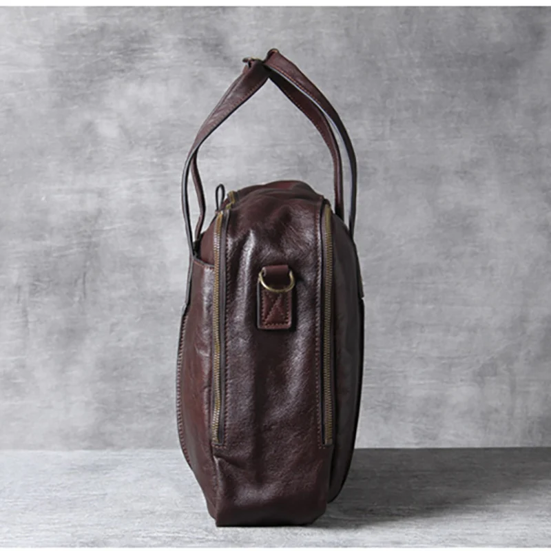 AETOO Casual Business Head cowhide portable Briefcase Men's leather computer packets shoulder crossbody bag