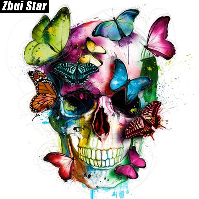 

Full Square Diamond 5D DIY Diamond Painting "Glamorous skull" Embroidery Cross Stitch Rhinestone Mosaic Painting Decor