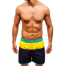 Мужские повседневные шорты в полоску для работы на пляже, мужские короткие брюки, шорты, мужские плавки sunga masculina высокого качества