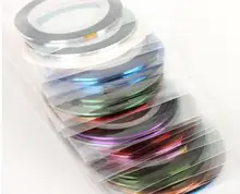 30 peças kit de arte do prego-fita striping,-fita striping do prego 30 pacote mutl-colors-MKL014747