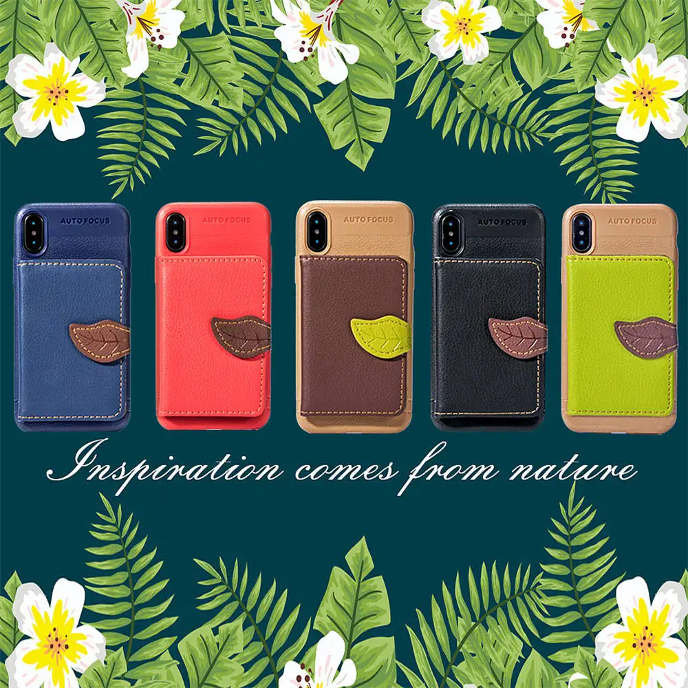 

DOYAEL leaf Silicone and Cover Anti-knock Case For iPhone 8 plus Coque Business lovely Patterned Phone Back Cover capa