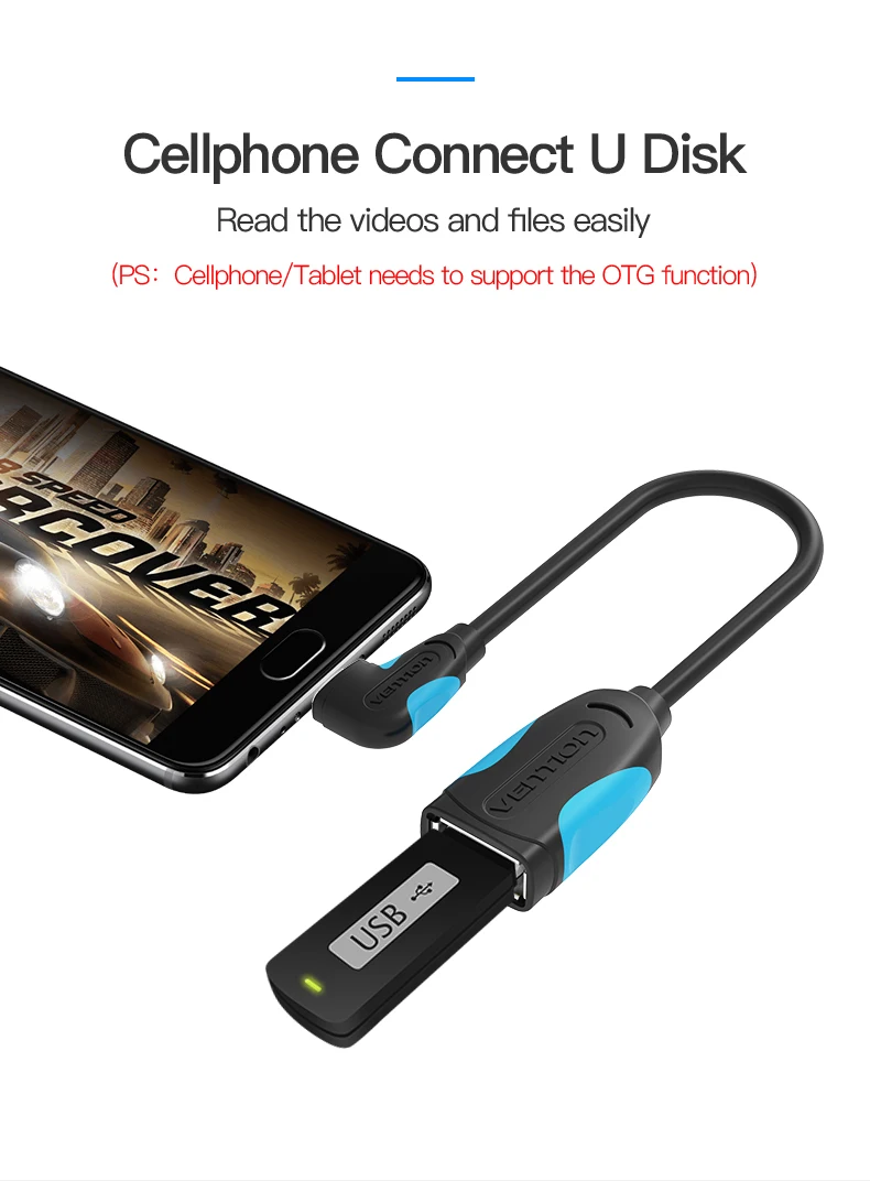 Vention Micro USB OTG кабель адаптер Micro USB 2,0 адаптер для samsung Xiaomi Redmi note 3 sony huawei OTG разъем