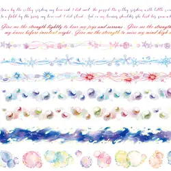 9 дизайнов новые цветы/пузырьки/буквы/снежинки узор японский Васи декоративный клей DIY маскирующая бумажная лента наклейка этикетка