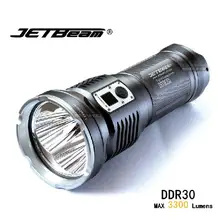 Original JETBEAM DDR30 Cree XM-L2 LED 3300 lumens led flashlight daily torch Compatible with 3*18650 battery for self defense