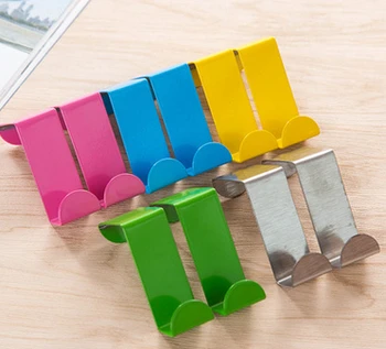 

100sets Stainless Steel Hooks Clothing Behind Door Silver Color 4*6*2.5cm Towels Sale Ship From China