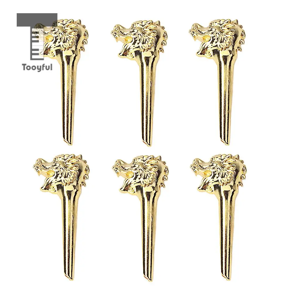Tooyful Set of 6 Acoustic Bass Guitar/Mandolin Bridge Pins Replacement Parts black