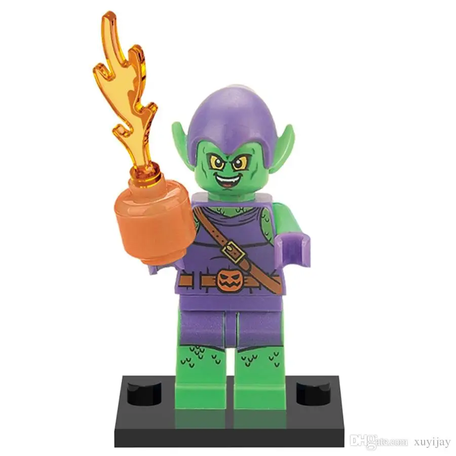 Goedkoop Enkele Verkoop Green Goblin Norman Spider man Super Heroes MARVEL Avengers Monteren Minifig Model DIY Bouwstenen Kids ToysGift