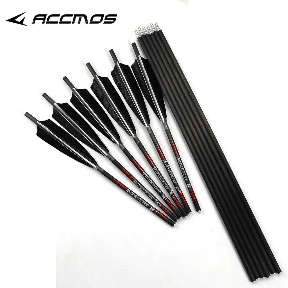 6pc 13"+18"Pure Carbon Taken down Arrows Spine 300 340 400 500 600 700