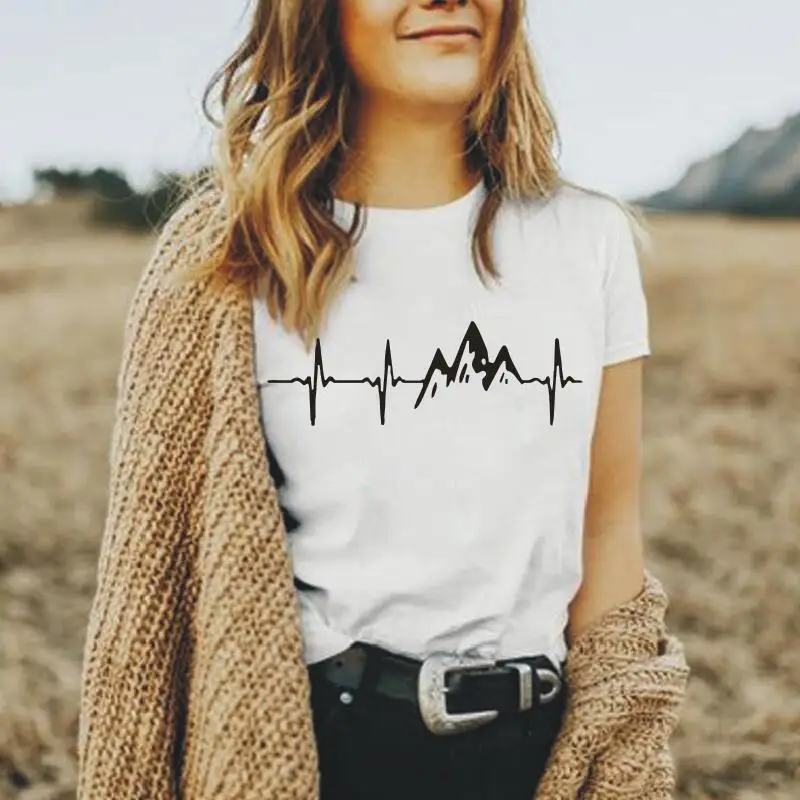 Mountain Printed Fashion Women Tshirt Short Sleeve Hipster Tee Shirt Femme Plus Size Harajuku T Shirt Women Tops Camisetas Mujer Mountain Printed Fashion Women Tshirt Short Sleeve Hipster Tee Shirt Femme Plus Size Harajuku T Shirt Women Tops Camisetas Mujer