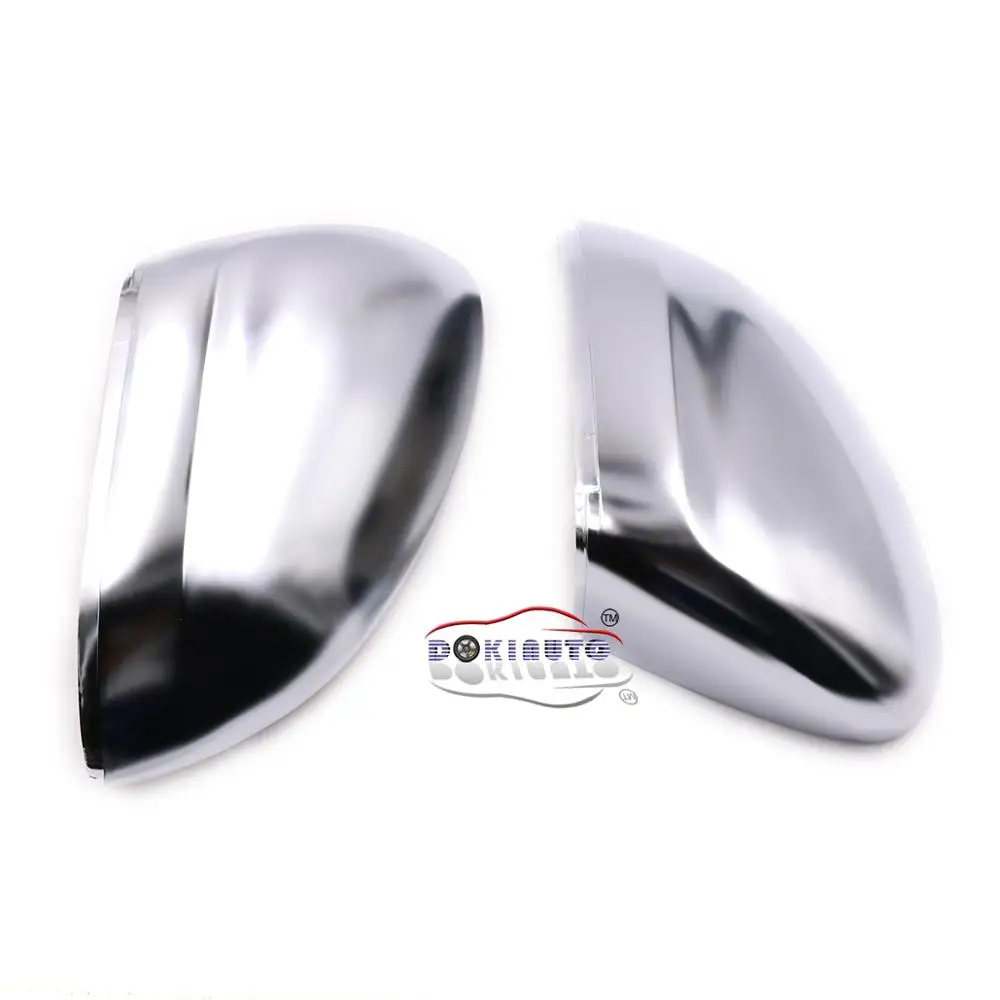 

Matt Chrome Mirror Cover Rear view Side Mirror Cap Housing Within Side Assist Hole For VW PASSAT B8