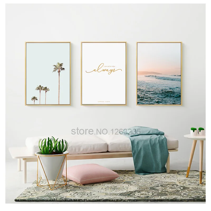 

Cactus Nordic Poster Plants Cuadros Decoracion Coconut Tree Wall Pictures For Living Room Wall Art Canvas Painting Leaf Unframed