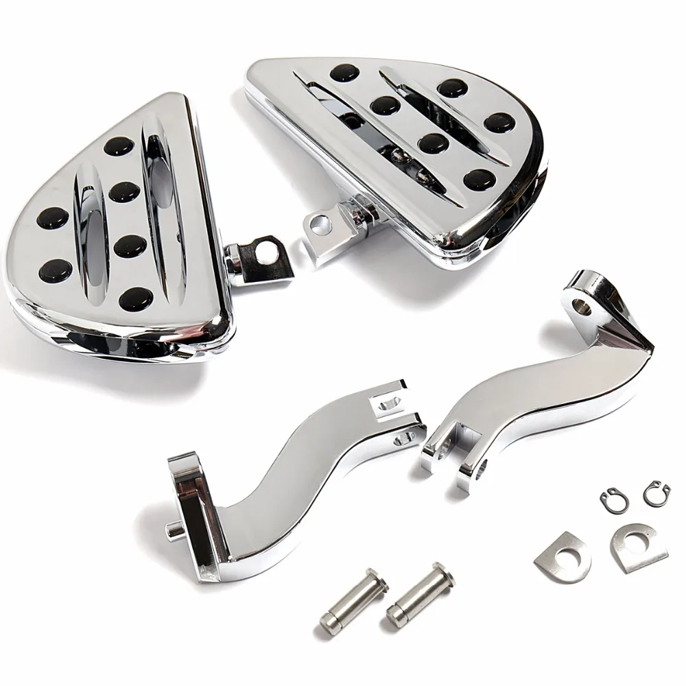 Rear Shallow Cut Chrome Floorboards&Passenger Mounting For Harley