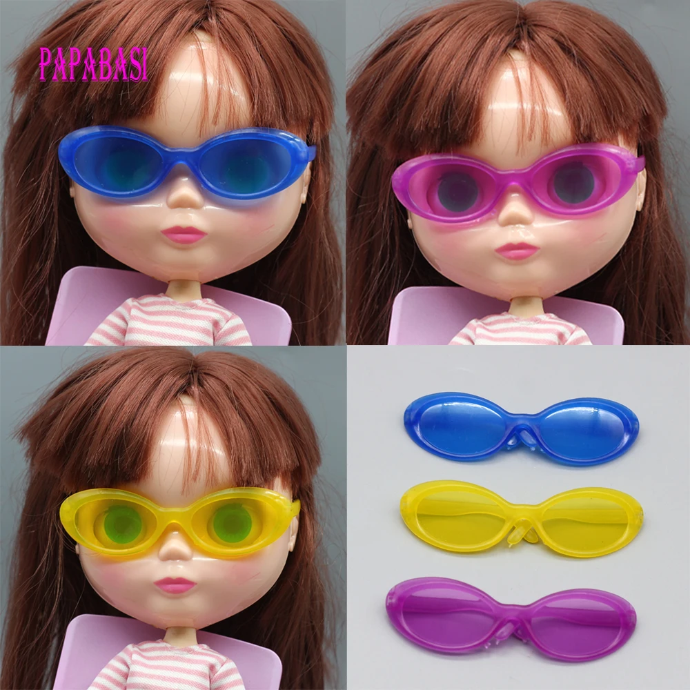 Doll clothes accessories 3 colors sunglasses fit for 1/6 BJD Blyth Doll