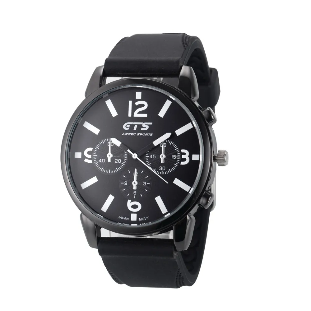

Faux Analog Quarts Watches Men's Luxury Black Stainless Steel Analog Sport Wrist Watch Men Military Wat Waterproof Wristwatch