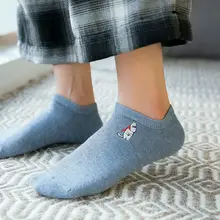 Новинка, модные женские носки, весенние, 5 пар, короткие, стильные, хлопковые, одноцветные, милые, Мультяшные, женские, модные, короткие носки для женщин