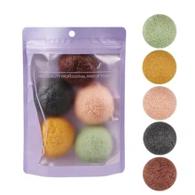 5 шт. цвета спонж для лица Konjac Лицо разряда макияж основа спонжи косметические пуховки порошок косметические инструменты промывка