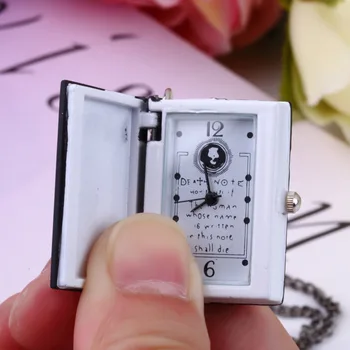 

1pc Worldiwde Vintage Unique Death Note Book Quartz Pocket Watch Pendant Necklace Gift Hot Popular Relogio De Bolso