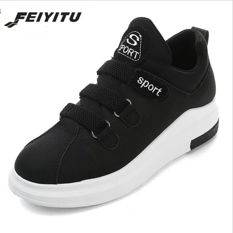 

feiyitu 2018 Women Flock Fashion Lady Vulcanized Shoes High Quality rubber sole Round shoes Comfortable Women's Casual Shoes