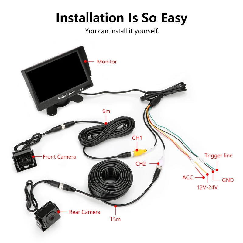 Jansite " AHD автомобильный монитор TFT ЖК-дисплей 2-х канальный DVR Запись солнцезащитный козырек зеркало заднего вида Камера парковки заднего вида Системы для резервного копирования Камера